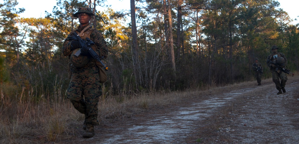 Combat ready: Marines with Lima Co. conduct patrol base exercise