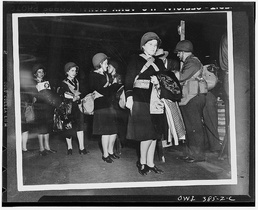 WWII Army nurses fit with helmets, gear