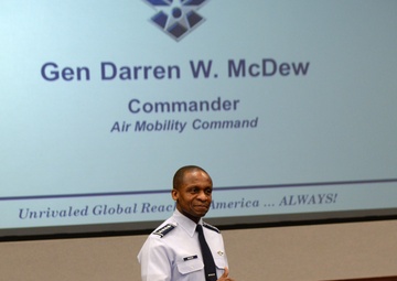 Gen. McDew talks during the Chief Leadership Course