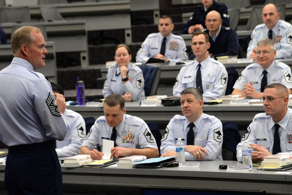 DVIDS Images CMSgt of the Air Force James Cody talks during the