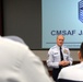 Chief Master Sgt. of the Air Force James Cody talks during the Chief Leadership Course