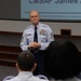 Chief Master Sgt. of the Air Force James Cody talks during the Chief Leadership Course