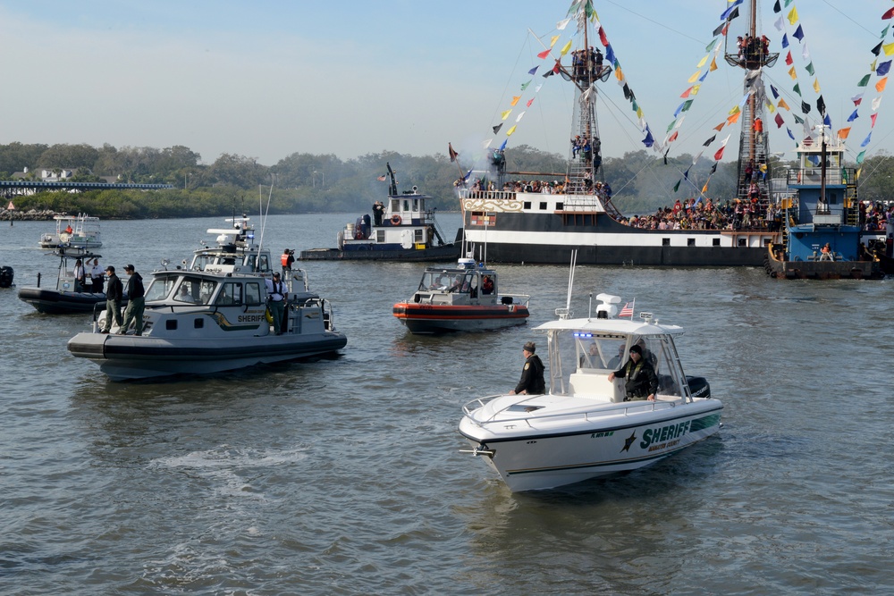 Coast Guard, Coast Guard Auxiliary, local law enforcement partner for Gasparilla safety