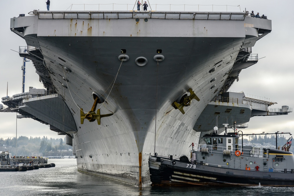 USS Nimitz arrives at Naval Base Kitsap Bremerton
