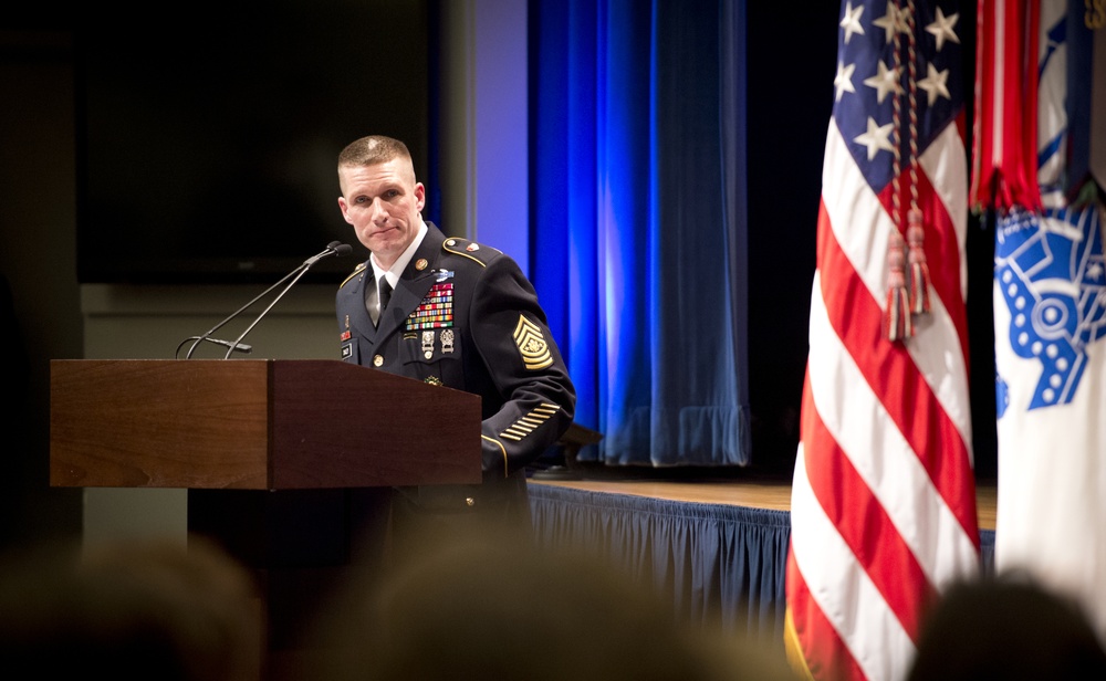 Sgt. Maj. Daniel A. Dailey is sworn in as the 15th sergeant major of the Army
