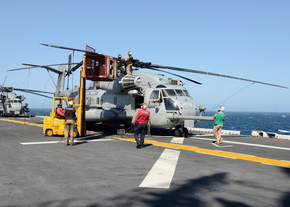 USS Iwo Jima flight deck operations