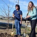 Community tree planting represents resiliency, strength