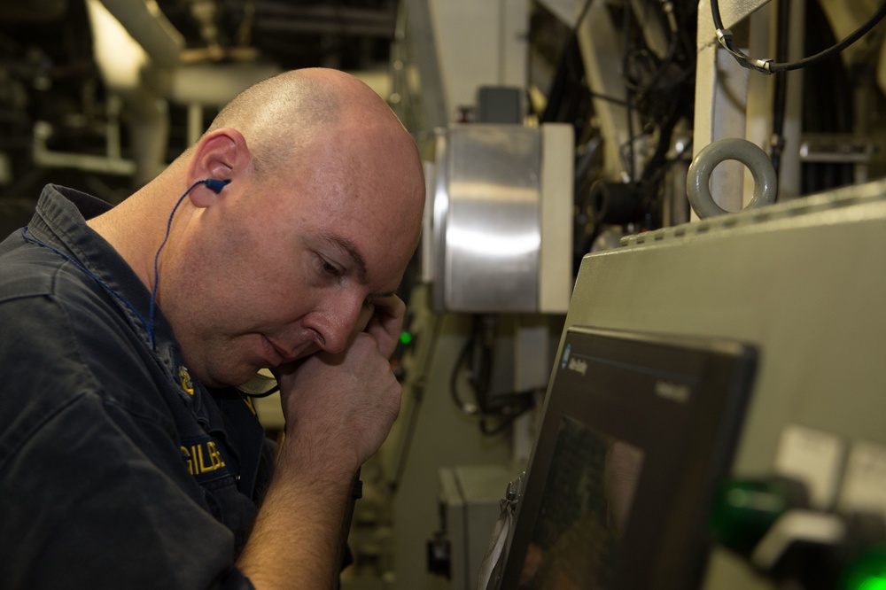 Scheduled preventive maintenance for the littoral combat ship USS Fort Worth (LCS 3)