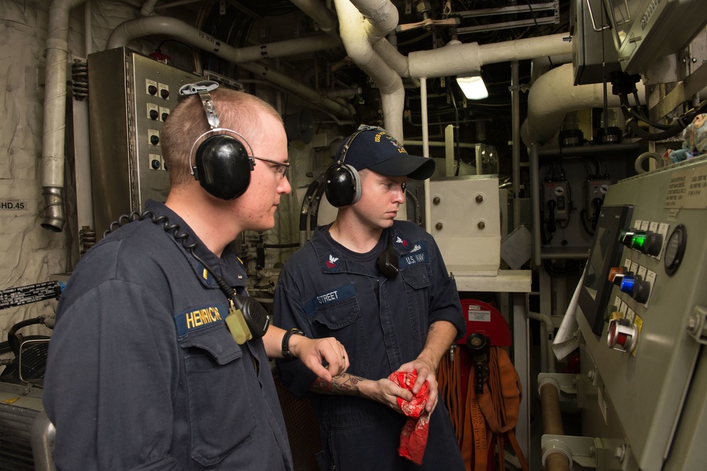 Scheduled preventive maintenance for the littoral combat ship USS Fort Worth (LCS 3)