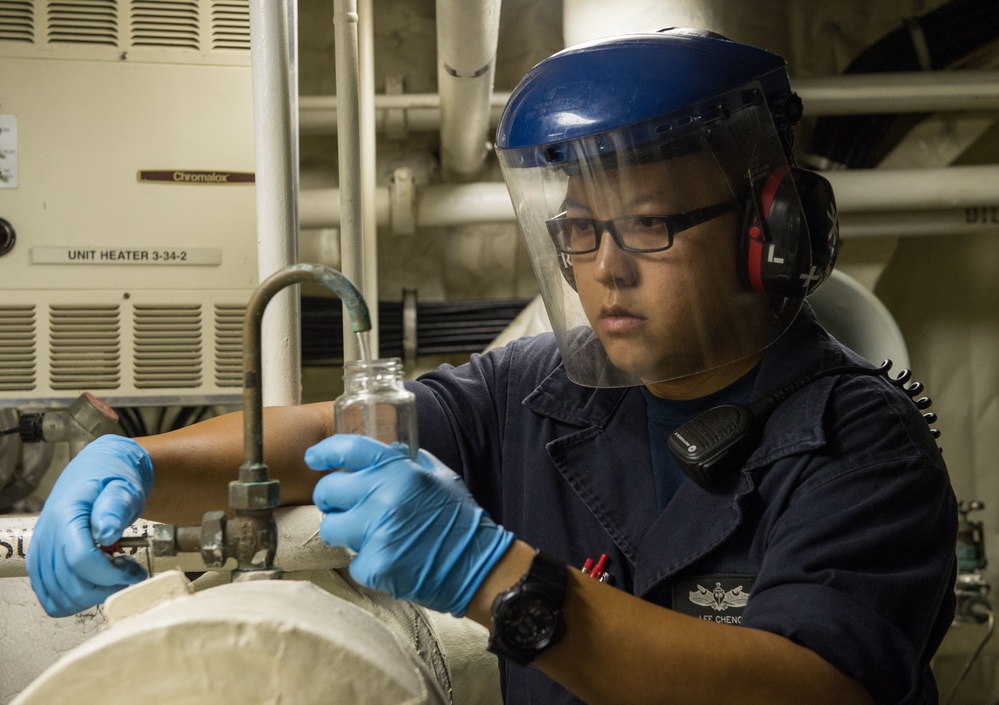Scheduled preventive maintenance for the littoral combat ship USS Fort Worth (LCS 3)