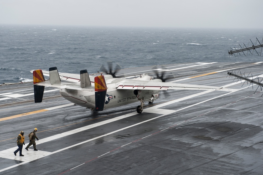 George H.W. Bush conducts training operations in Atlantic Ocean