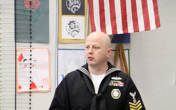 Recruiter talks to class