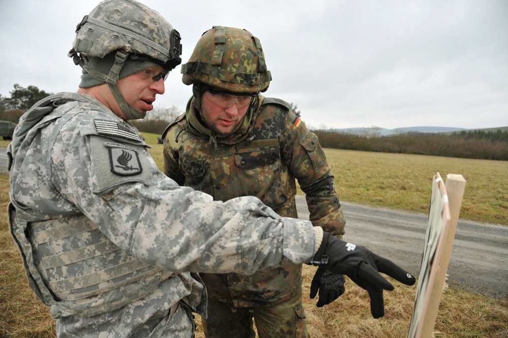 1-91 CAV weapons qualification with German partners