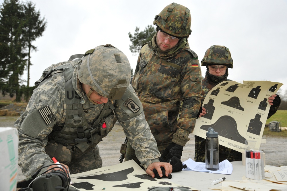 1-91 CAV weapons qualification with German partners