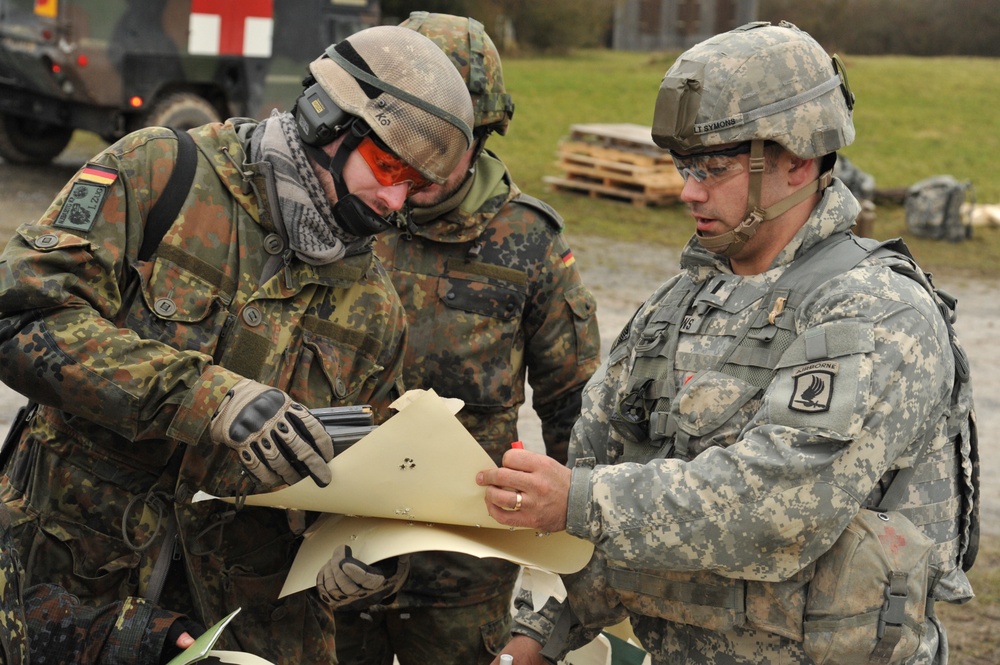 1-91 CAV weapons qualification with German partners