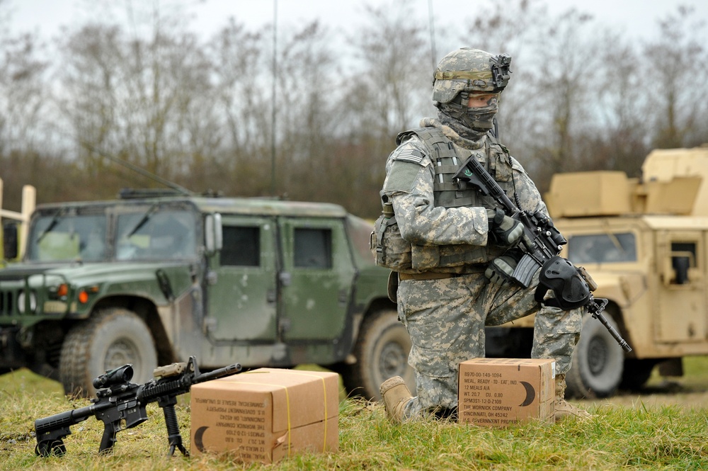 1-91 CAV weapons qualification with German partners