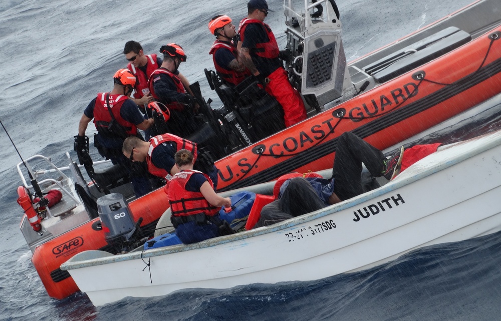 Coast Guard interdicts multimillion dollar cocaine shipment, detains 2 smugglers in the Caribbean Sea