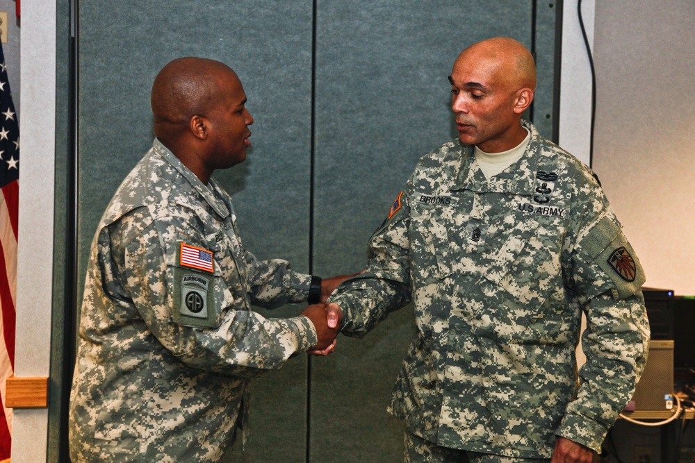 Command Sgt. Maj. Patrick Brooks visit