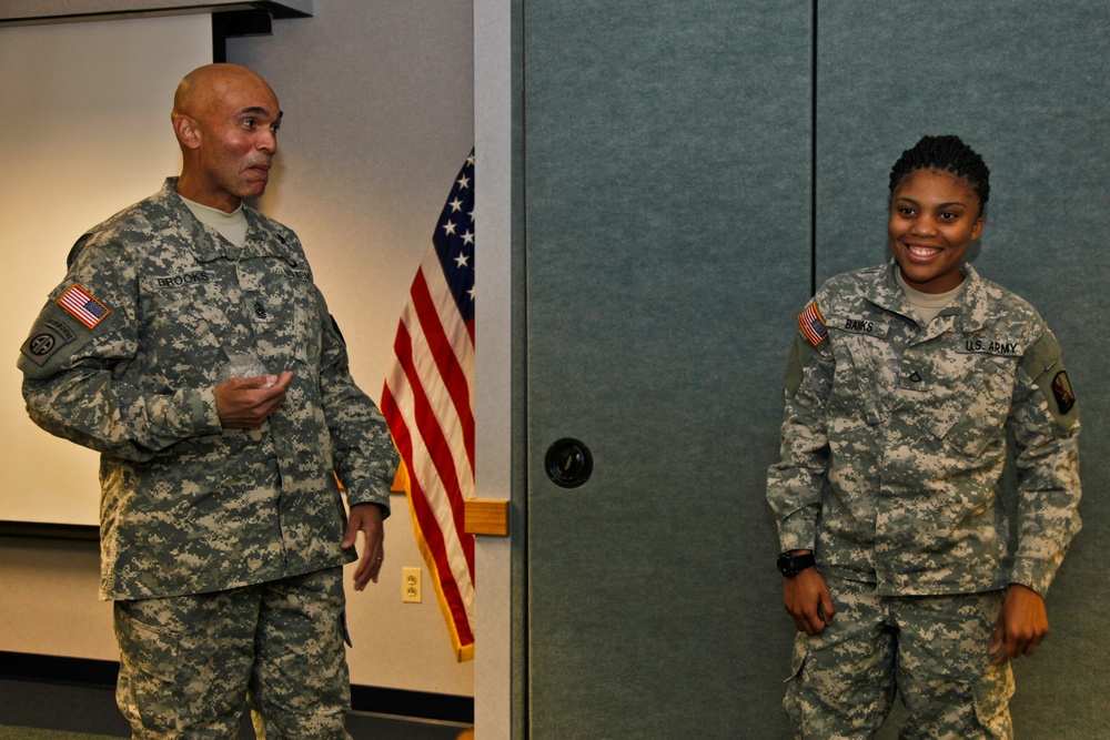 Command Sgt. Maj. Patrick Brooks visit