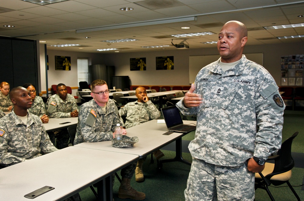 Command Sgt. Maj. Patrick Brooks visit