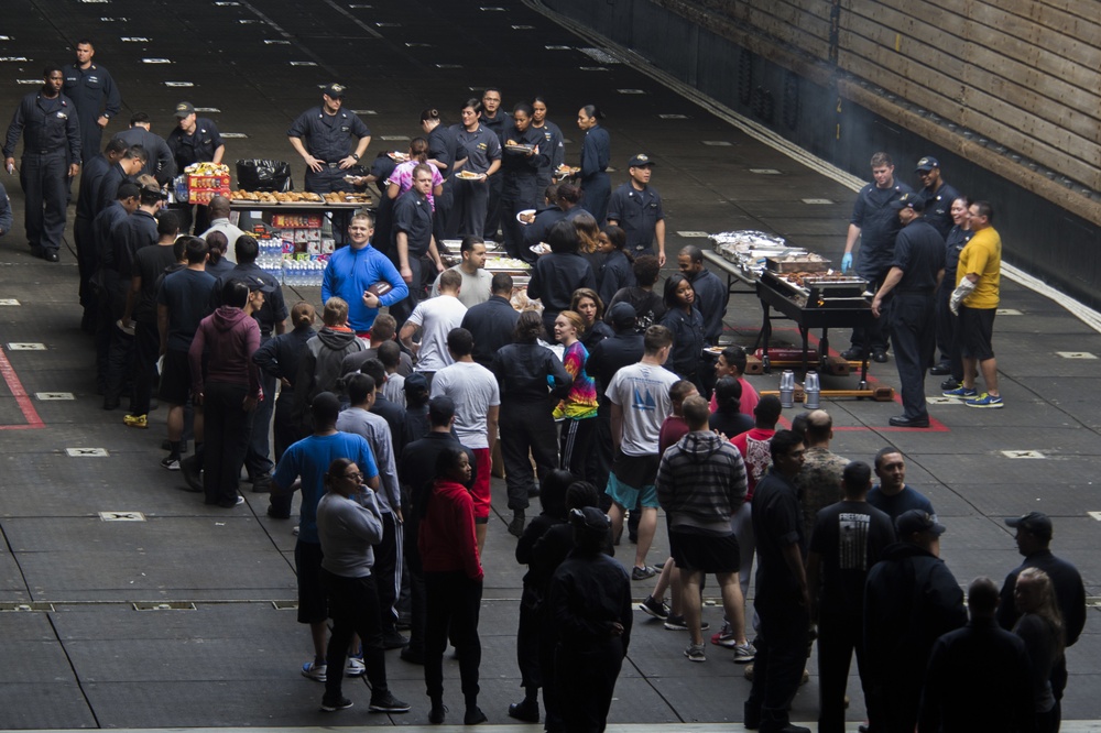 USS Rushmore Super Bowl party