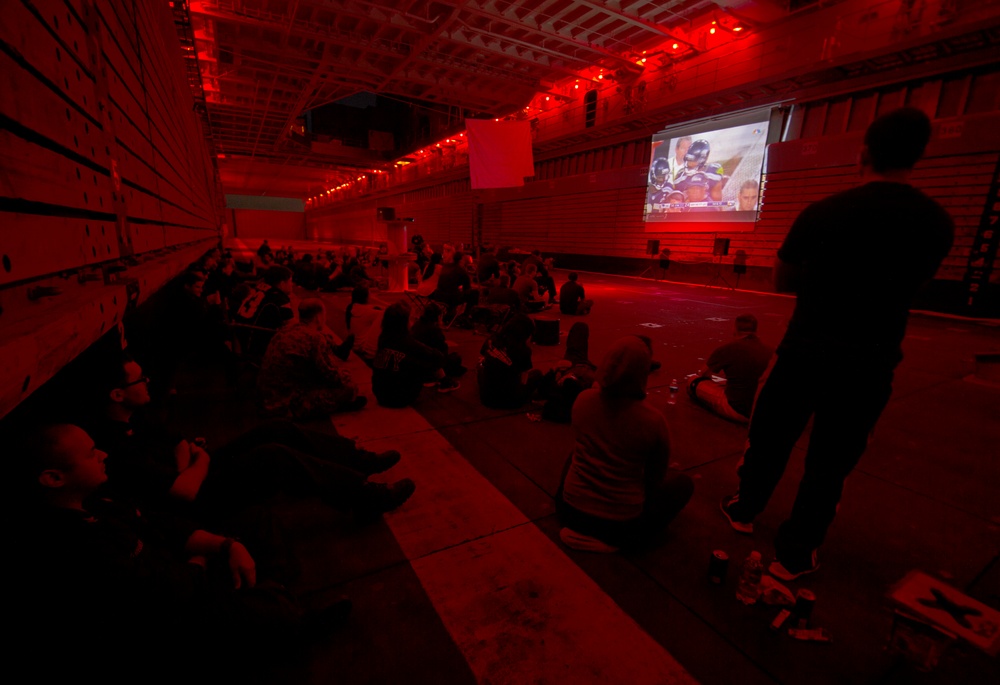 USS Rushmore Super Bowl party