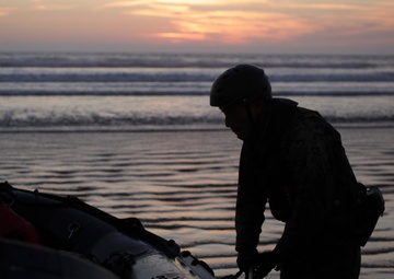 Japanese forces practice amphibious raids along the coast of southern California