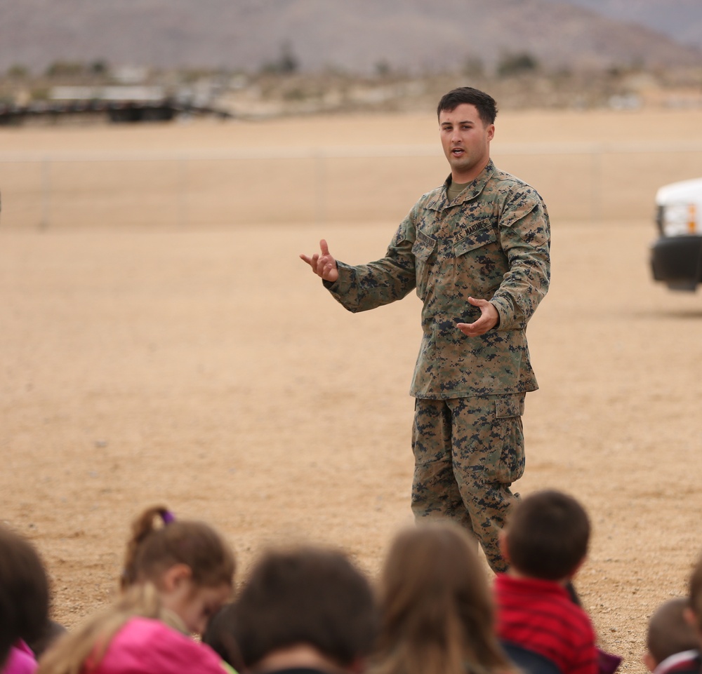 K-9 unit demonstrates skills at Joshua Tree Elementary