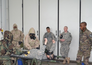 French lieutenant enhances leadership skills with the 557th Medical Company