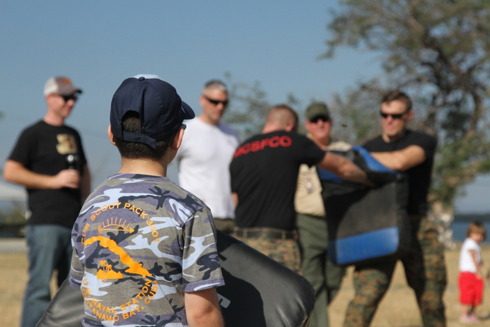 Cub Scouts, Marines Develop Skills