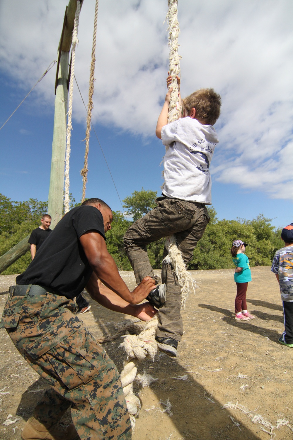 Cub Scouts, Marines develop skills