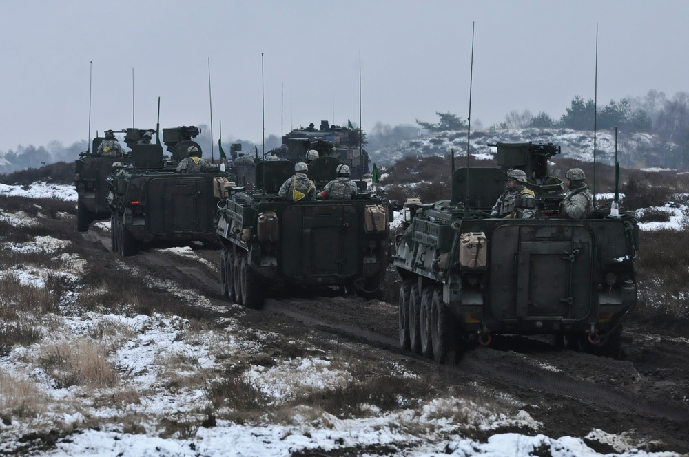 Bull Troop, 2nd CR multinational convoy maneuvers