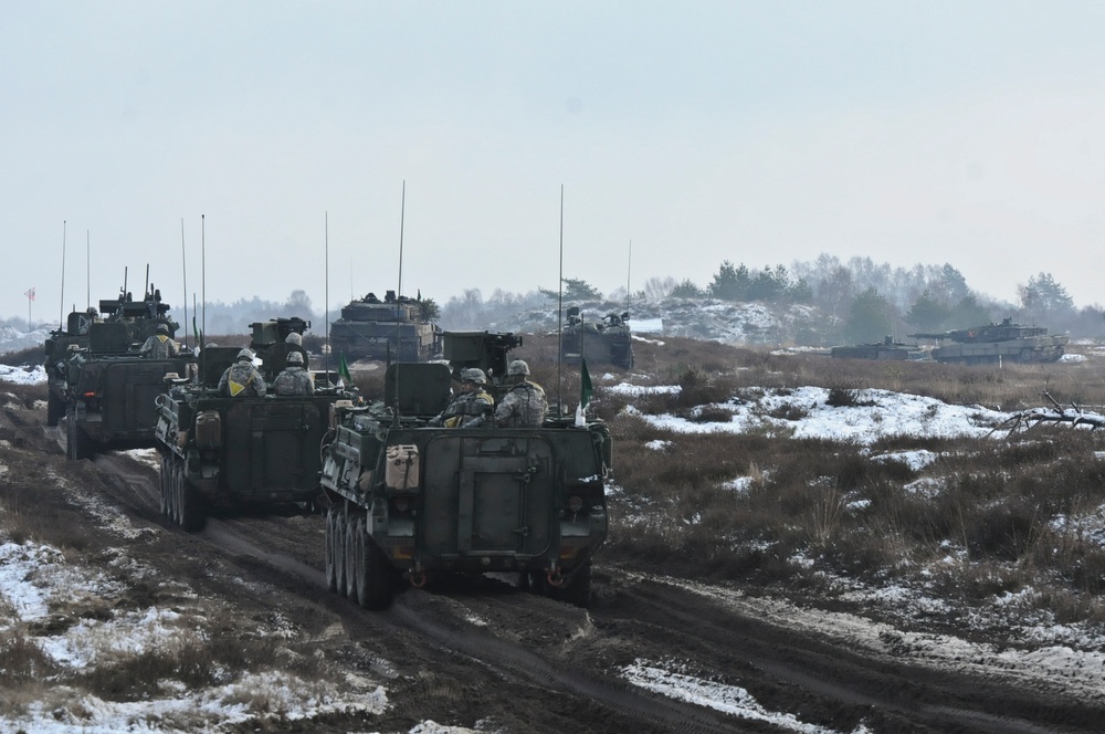Bull Troop, 2nd CR multinational convoy maneuvers