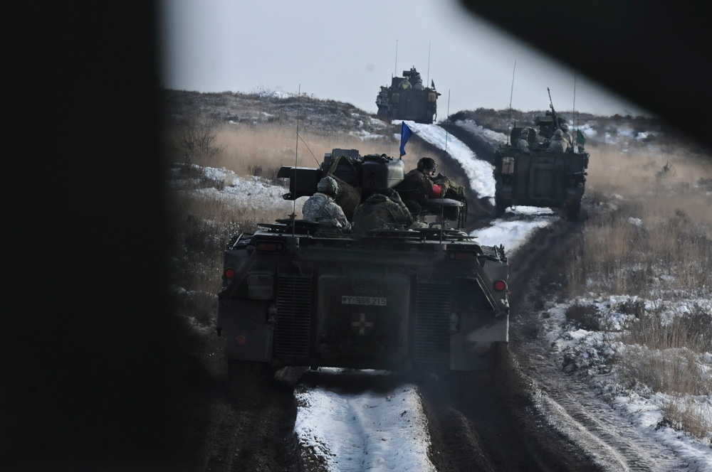 Bull Troop, 2nd CR multinational convoy maneuvers