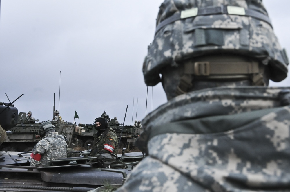 Bull Troop, 2nd CR multinational convoy maneuvers