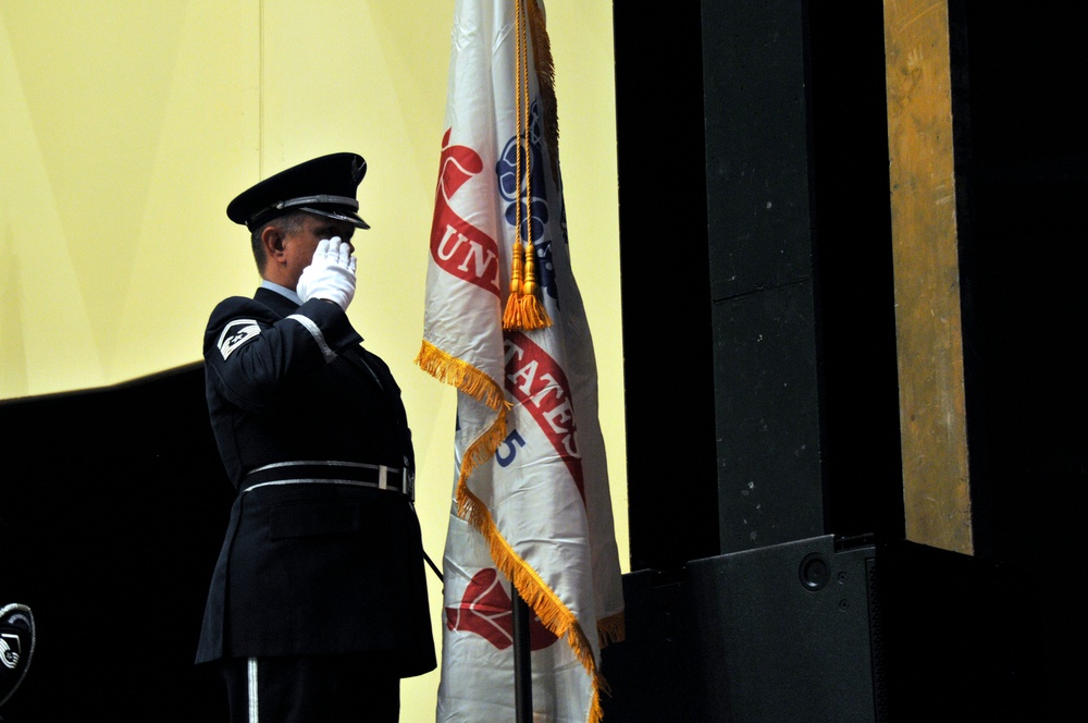 Illinois National Guard Color Guard performs at ILMEA opening night