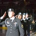 Soldiers take part in military salute