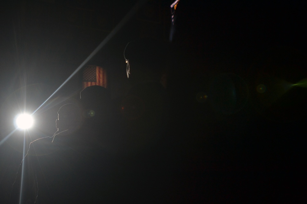 Soldiers take part in military salute