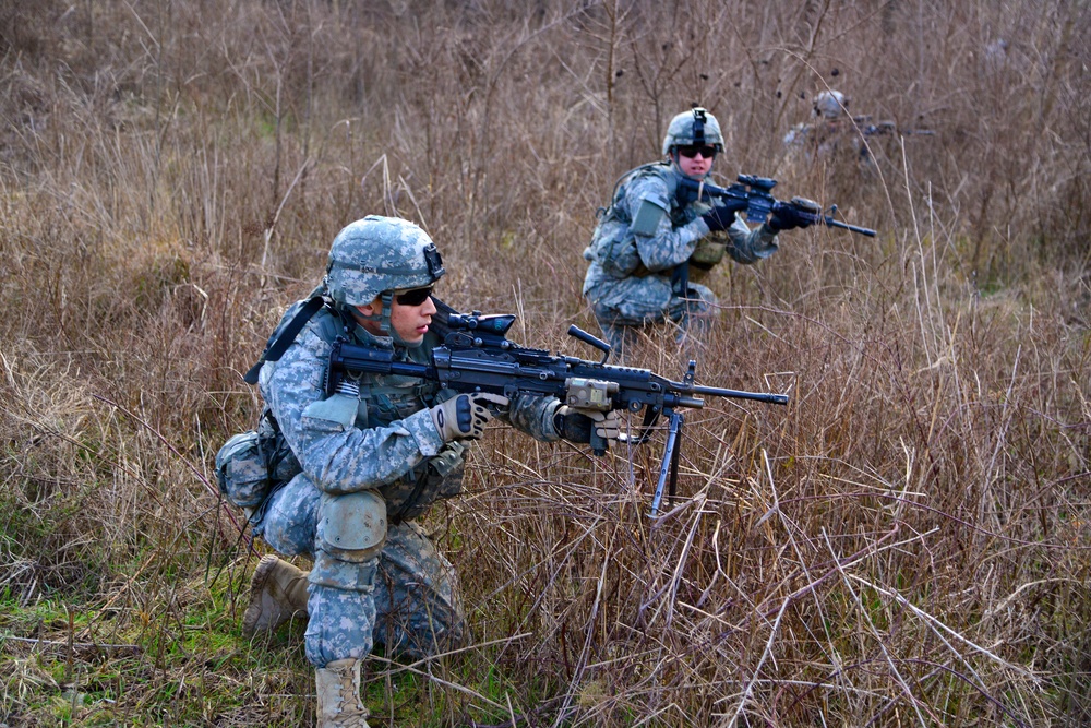 173rd Airborne Brigade day and night patrolling at Longare Complex, Vicenza, Italy