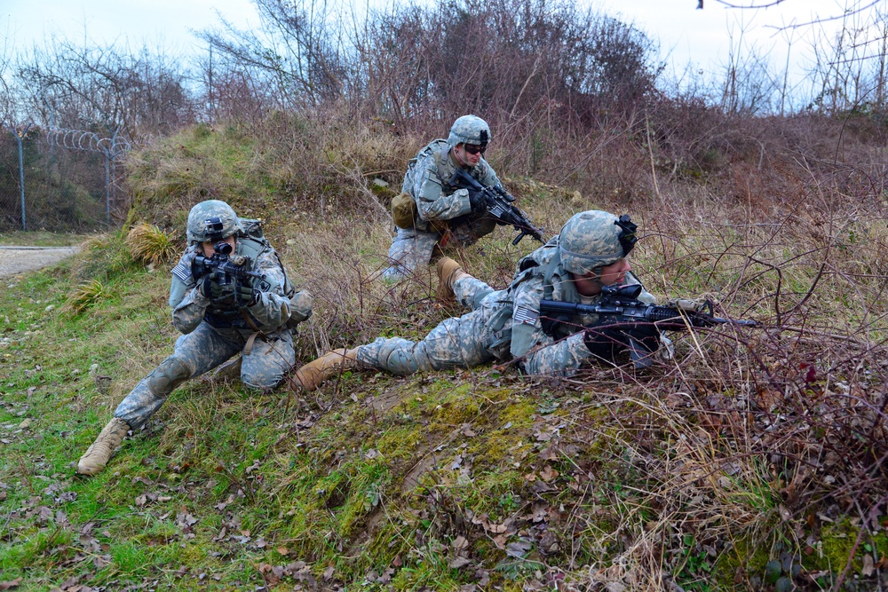 173rd Airborne Brigade day and night patrolling at Longare Complex, Vicenza, Italy