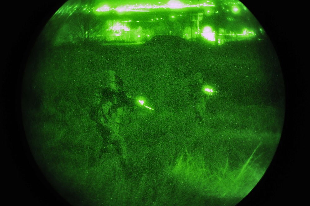 173rd Airborne Brigade day and night patrolling at Longare Complex, Vicenza, Italy