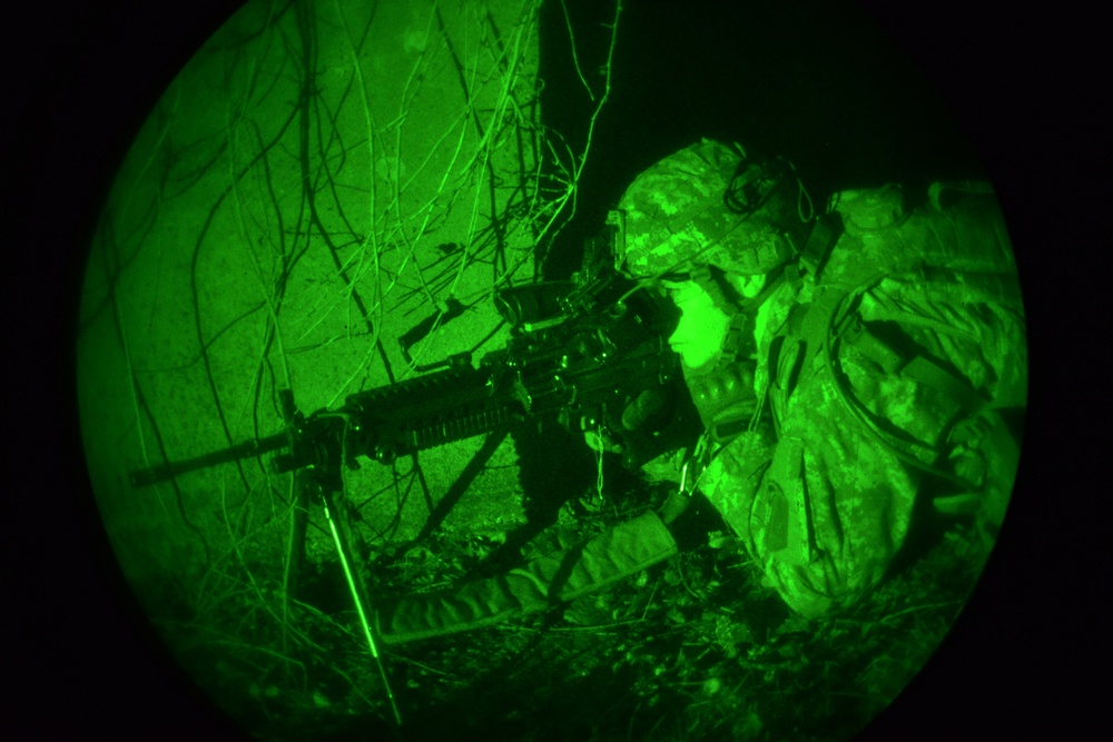 173rd Airborne Brigade day and night patrolling at Longare Complex, Vicenza, Italy