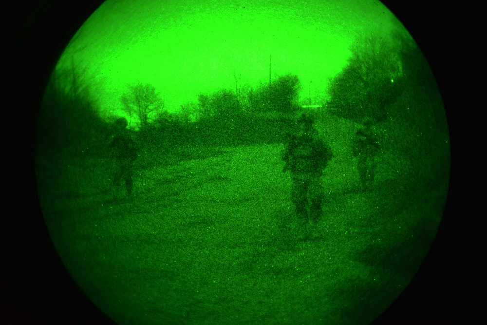 173rd Airborne Brigade day and night patrolling at Longare Complex, Vicenza, Italy