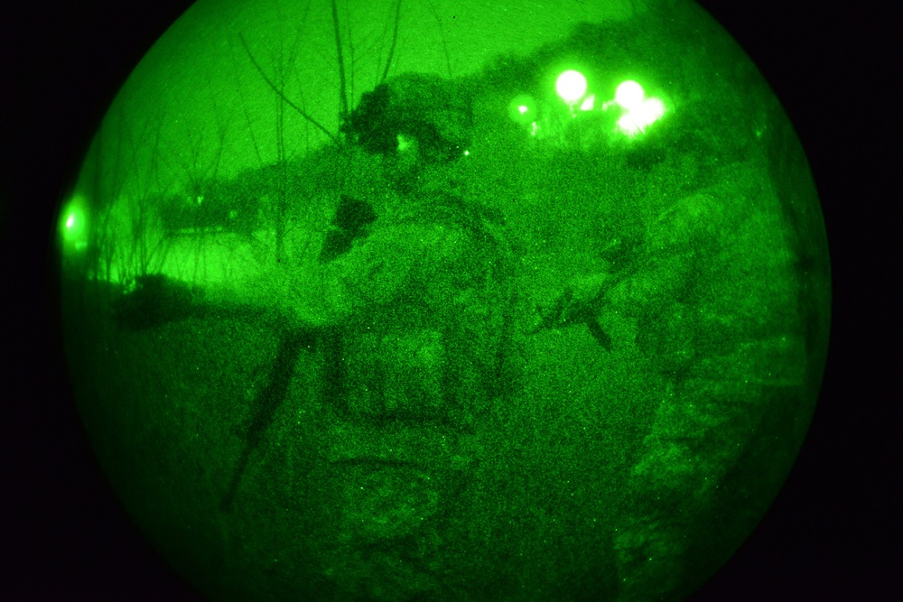 173rd Airborne Brigade day and night patrolling at Longare Complex, Vicenza, Italy