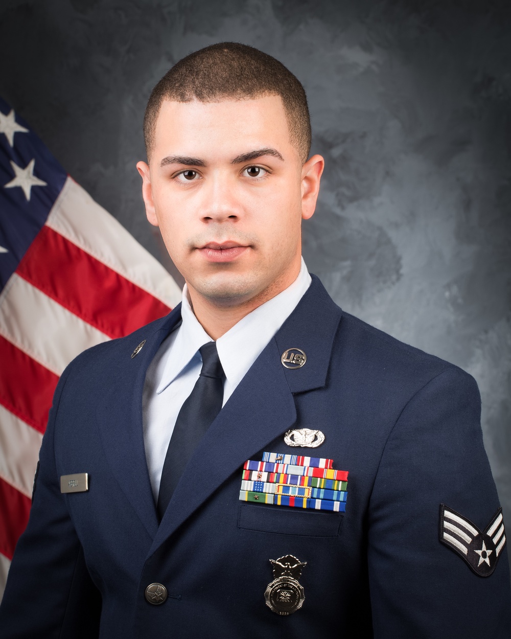 Official portrait, Senior Airman Victor J. Abreu, United States Air Force