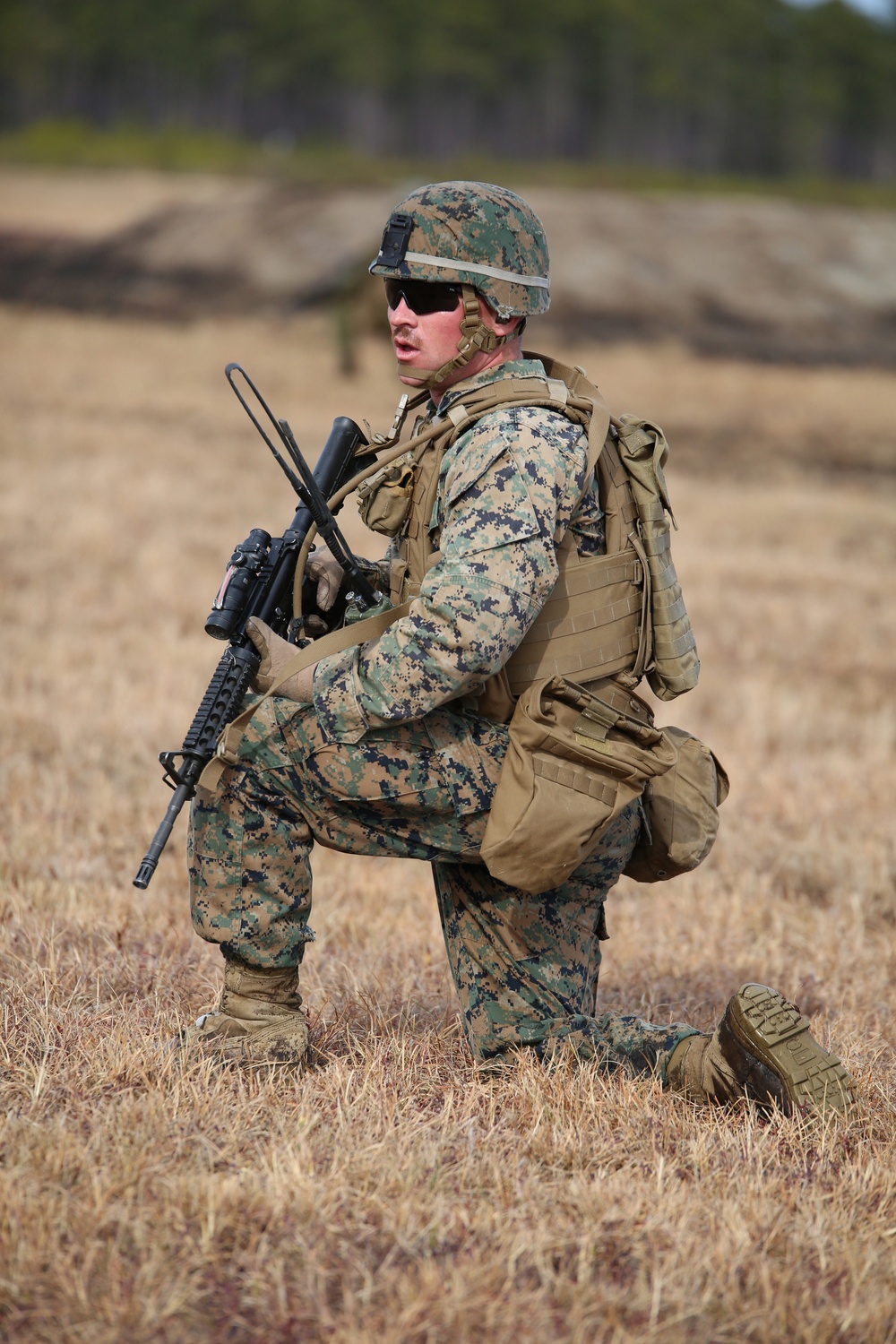 Integrated Task Force infantry Marines conduct squad attacks in Final Field Exercise at Camp Lejeune