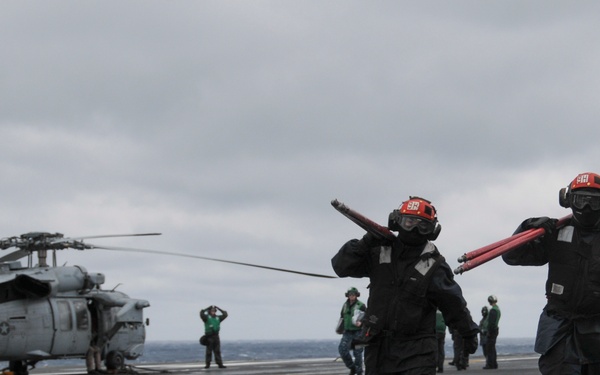 USS George H.W. Bush is conducting training operations in the Atlantic Ocean