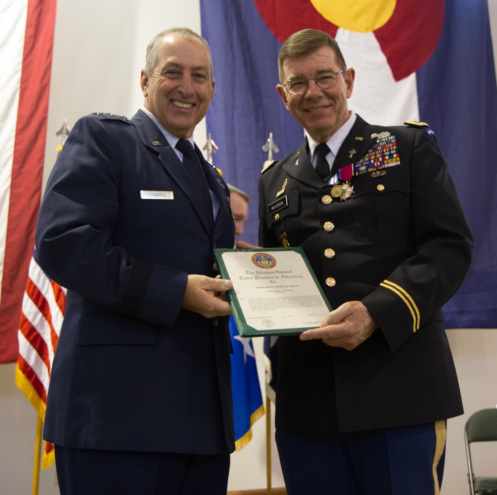 Col. Andrew C. Meverden, chaplain,  retires from 39 years of service