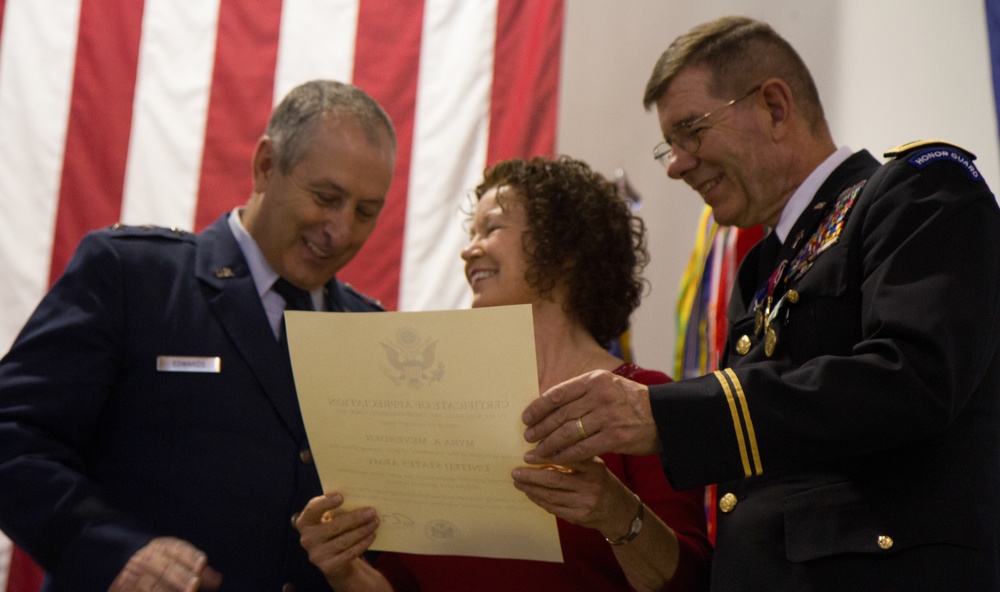 Col. Andrew C. Meverden, chaplain, retires from 39 years of service