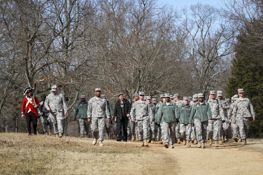 Army Reserve senior leaders walk in the footsteps of Revolutionary War soldiers